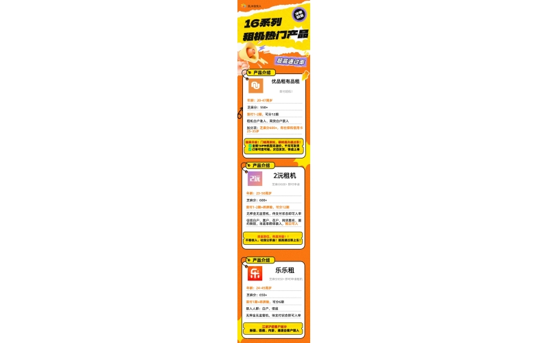 【信用租机】不容错过的热门选择：16系列租机产品推荐！